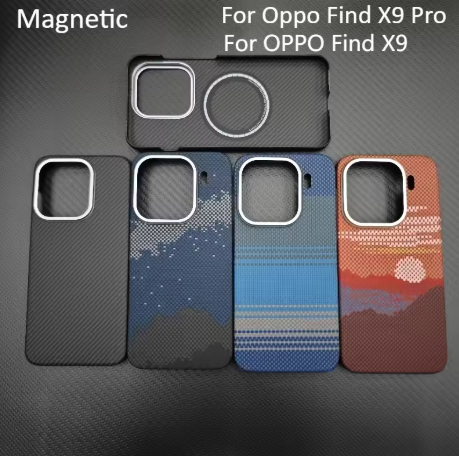 Magnetic Case For Oppo Find X9 Pro Aramid Carbon Fiber Cover For Magsafe For Oppo Find X9 Cover Mobile Phone Accessories