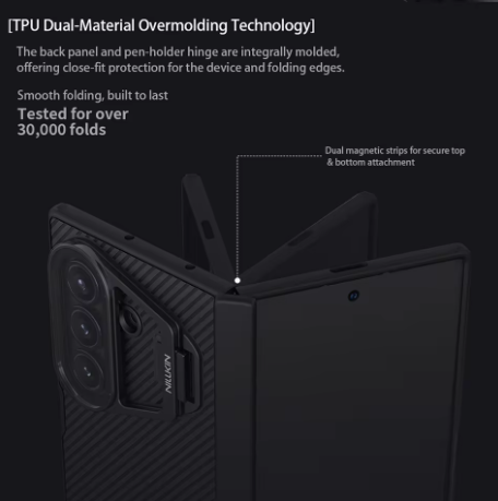 Samsung Galaxy Z Fold 7 5G CamShield Pro Case Magnetic Non-Slip Adjustable Holder Back Camera Full Coverage Cover
