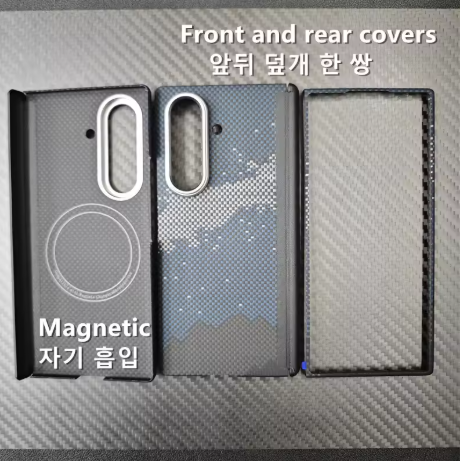 Magnetic Aramid Case For Samsung Galaxy Z Fold 7 Carbon Fiber Case Shockproof Covers Aramid Shell Cover Mobile Phone Accessories